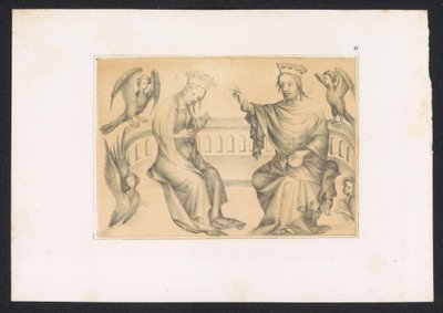 Kroning van María Diseños y estudios de un maestro holandés del siglo XV. Siglo. Basado en los originales conservados en la Biblioteca Real de Berlín (título de la serie) de Karl Palzow