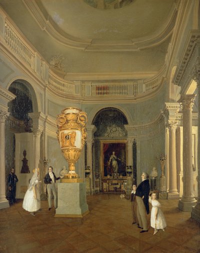El Salón Oval del Antiguo Hermitage, San Petersburgo de Karl Pavlovich Beggrov