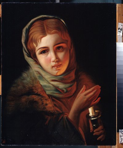 "La cita perdida" Una chica de origen social popular con expresión de decepción. Pintura de Pavel Alexandrovich Briullov (Briullov) (1840-1914) Museo Estatal de Arte, Irkutsk de Karl Pavlovich Bryullov