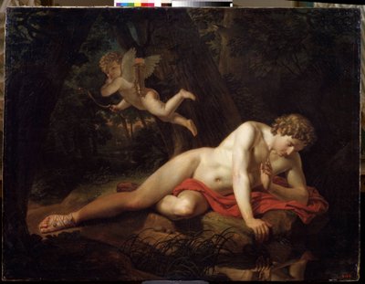 "Narcisse" Peinture de Karl Pavlovich Briullov (Brioullov) (1799-1852) 1819 Museo Estatal Ruso, San Petersburgo de Karl Pavlovich Bryullov