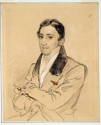 Portrait de Francesco Domenico Guerrazzi (1804-1873), ecrivain italien - Oeuvre de Karl Pavlovich Briullov (Brioullov) (1799-1852) de Karl Pavlovich Bryullov