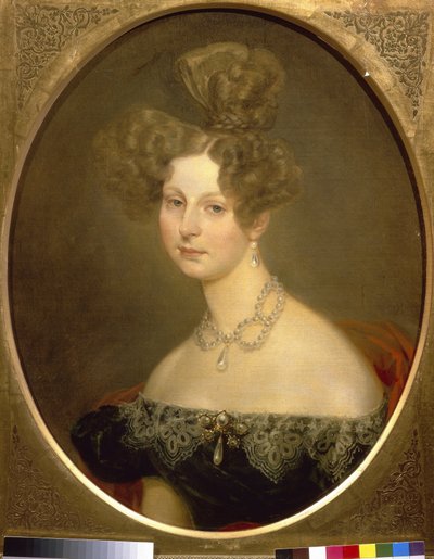 Portrait de la princesse Frederique Charlotte Marie de Wurtemberg (1807-1873), grande duchesse Helene de Russie. (Retrato de Friederike Charlotte Marie de Wurttemberg, Gran Duquesa Pavlovna de Rusia). Pintura de Karl Pavlovich Briullov (Brioullov) (179 de Karl Pavlovich Bryullov