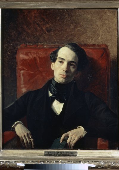 "Portrait du militaire et poete Alexander Nikolaevich Strugovshchikov (1808-1878)" Peinture de Karl Pavlovich Brioullov (Briullov) (1799-1852) Galería Estatal Tretyakov, Moscú de Karl Pavlovich Bryullov
