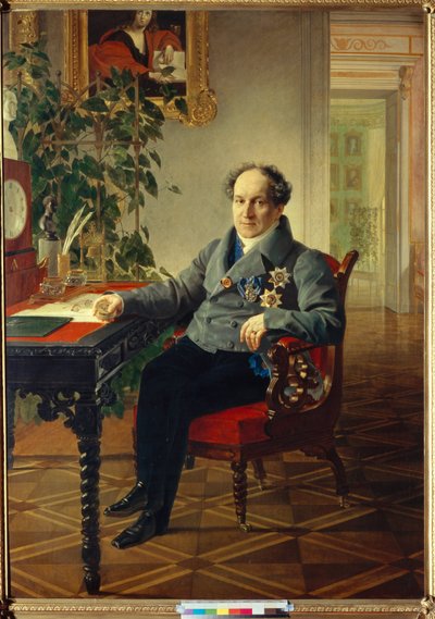 Portrait du prince Alexandre Nikolaievitch Golitsyne (1773-1844) (Retrato del príncipe Alexander Nikolayevich Golitsyn (1773-1844) - Peinture de Karl Briullov (Brioullov) (1799-1852) de Karl Pavlovich Bryullov
