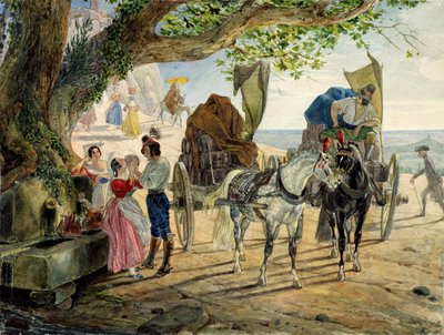 Fiesta en Albano de Karl Pavlovich Bryullov