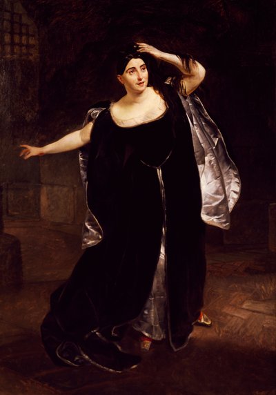Giuditta Pasta, soprano italiana, en la escena de locura de Anna Bolena, de la ópera de Gaetano Donizetti de Karl Pavlovich Bryullov
