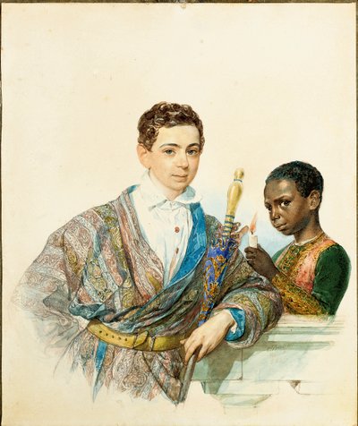 Retrato de Anatole Demidoff, Príncipe de San-Donato, 1829 de Karl Pavlovich Bryullov