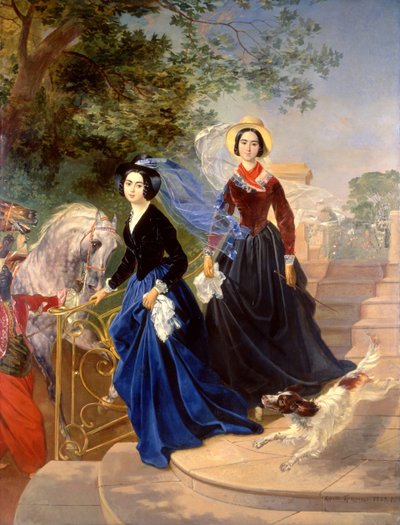 Retrato de las hermanas Shishmareva de Karl Pavlovich Bryullov