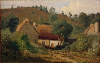 Paisaje francés con casas de Karl Peter Burnitz