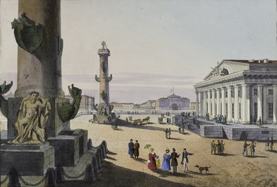 Bolsa de valores y Almirantazgo en San Petersburgo, Primera mitad del siglo XIX de Karl Petrovich Beggrov