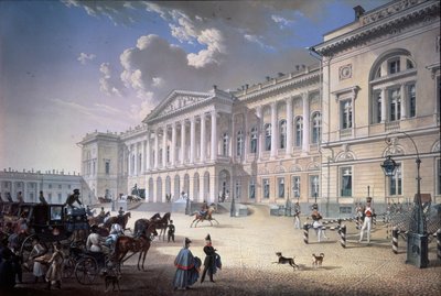 El antiguo Palacio Mikhail en San Petersburgo, 1832 de Karl Petrovich Beggrov