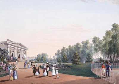 La vista del parque cerca del Palacio Yelagin, 1823 de Karl Petrovich Beggrov