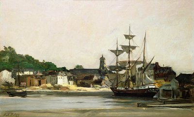 El puerto de Honfleur de Karl Pierre Daubigny