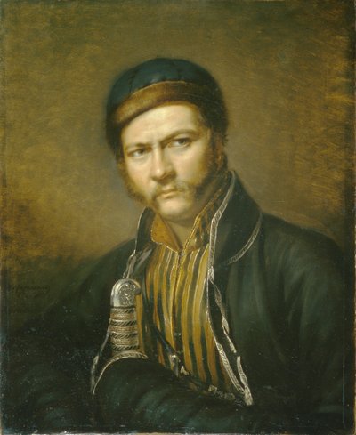 Retrato del pintor Alexander Orlowski 1777-1832, 1815 de Karl Reichel