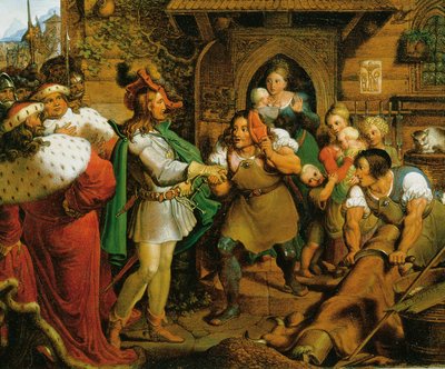 El emperador Maximiliano I visita a los artesanos de Karl Russ