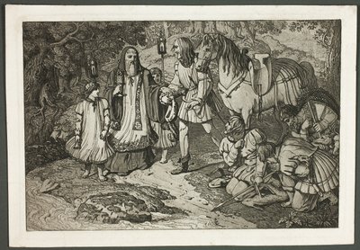 Rodolfo de Habsburgo y el sacerdote de Karl Russ