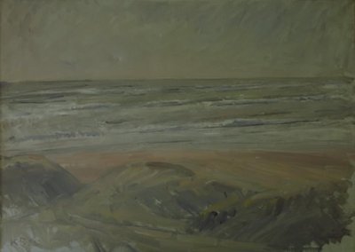Vista desde las dunas sobre el Mar del Norte de Karl Schou