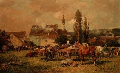 Un mercado de pueblo de Karl Stuhlmuller