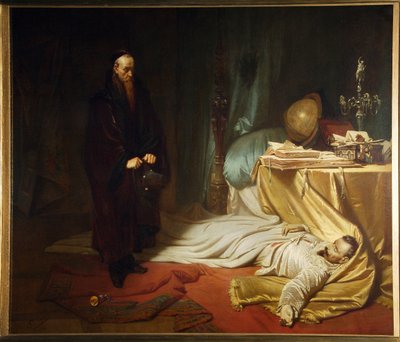 Baptiste Seni junto al cadáver de Wallenstein, de la trilogía Wallenstein de Friedrich Schiller de Karl Theodor von Piloty