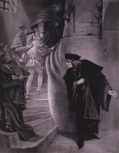 Escena de Ricardo III de Shakespeare (Acto III, Escena 5) de Karl Theodor von Piloty