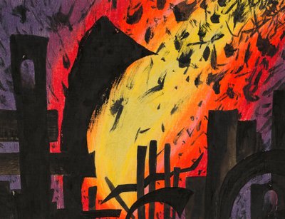 Catástrofe, c.1928 (tinta china sobre papel) de Karl Wiener