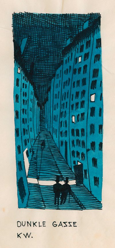 Callejón oscuro, c.1922 de Karl Wiener