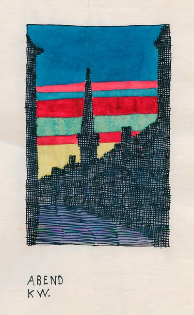 Atardecer, c.1921 (acuarela) de Karl Wiener