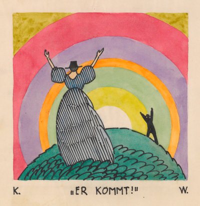 He Comes, c.1921 (gouache sobre papel) de Karl Wiener