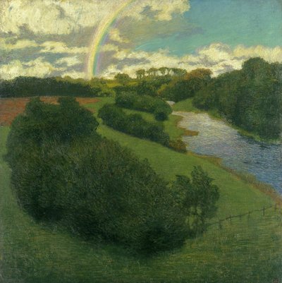 Paisaje con arco iris en Alster de Karl Wilhelm Arthur Illies