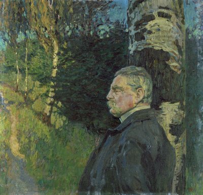 Retrato de Detlef von Liliencron (1844-1909) 1906 (óleo sobre lienzo) de Karl Wilhelm Arthur Illies