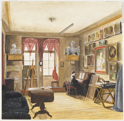 Estudio del artista en Berlín de Karl Wilhelm Streckfuss