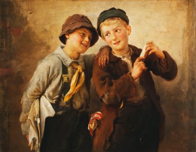 Dos chicos con armónica de Karl Witkowski