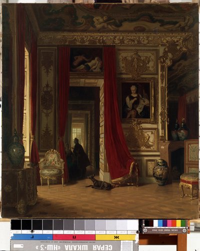 Interior (Interior). Pintura de Karl Zimmermann (1796-1820). Huile sur toile, 83 x 77 cm. Arte alemán del siglo XIX. Museo Estatal de Arte M.K. Ciurlionis, Kaunas (Lituania). de Karl Zimmermann