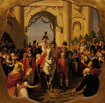 Entrada del emperador Francisco I (II) de Austria en Viena en 1814 de Karl von Blaas