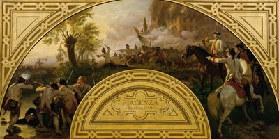 La batalla de Piacenza 1746 de Karl von Blaas