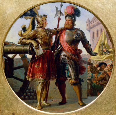 Emperador Maximiliano I y Georg von Frunsberg, 1868 de Karl von Blaas
