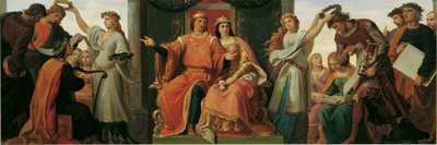 Leopoldo el Glorioso como mecenas de las artes y las ciencias de Karl von Blaas