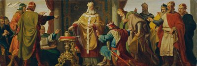 Leopoldo el Santo rechaza la corona imperial de Karl von Blaas