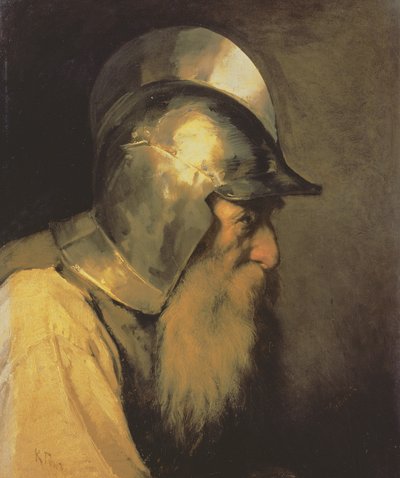 Un Viejo Guerrero de la Época de los Hugonotes, 1870 de Karlis Fridikh Huns
