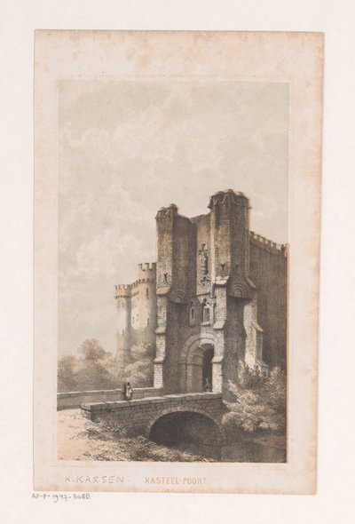 Puerta de la ciudad en el siglo XIII
Puerta del castillo (siglo XIII) (título en el objeto) de Kasparus Karsen