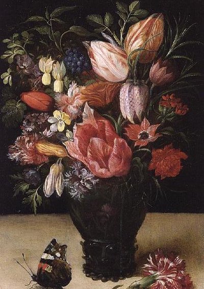 Naturaleza muerta de flores, 1620-21 de Kasper or Gaspar van den Hoecke