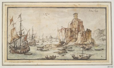 escena del puerto de Kasper van Eyck