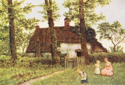 A Surrey Cottage (litografía en color) de Kate (after) Greenaway
