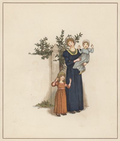 Ilustración de Kate Greenaway para El flautista de Hamelín de Robert Browning (litografia en color) de Kate (after) Greenaway