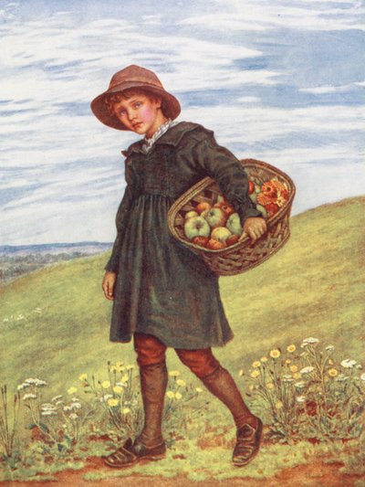 Off to the village (litografía en color) de Kate (after) Greenaway