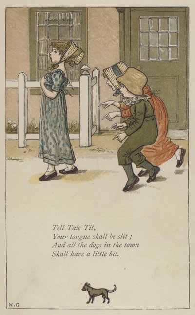 Tit el chismoso (litografía a color) de Kate (after) Greenaway