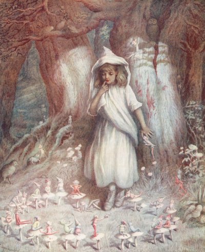 El anillo del elfo (litografía en color) de Kate (after) Greenaway