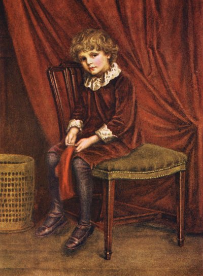The Red Boy (litografía en color) de Kate (after) Greenaway