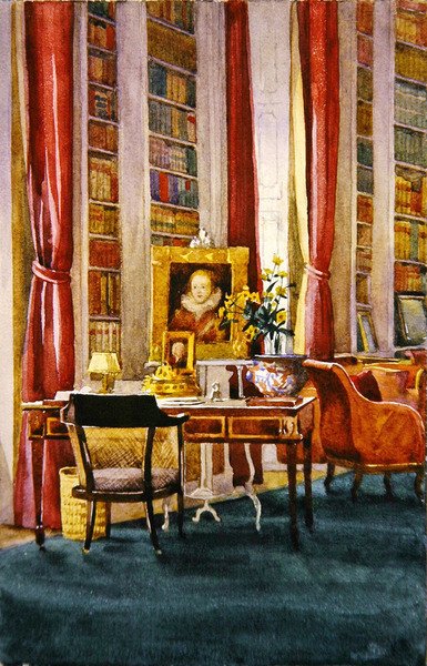 Biblioteca, Althorp, Northamptonshire, c.1890 de Kate Barnard