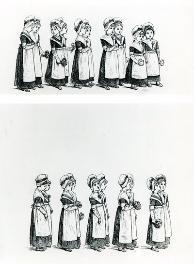 Niños de caridad, c.1880 de Kate Greenaway